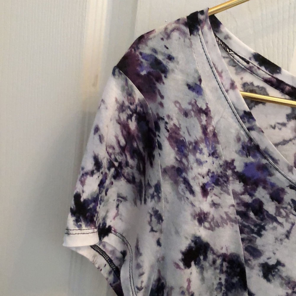 Simply Vera Vera Wang Tie Dye Tee Sz Medium Petite - Picture 3 of 9